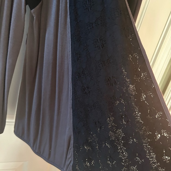 Radzoli lightweight shrug/jacket. Black/brown beautiful lace front & accent back - Picture 5 of 13